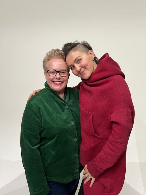 Becky Lodge and Sane Seven at the Women in Data feature shoot, London