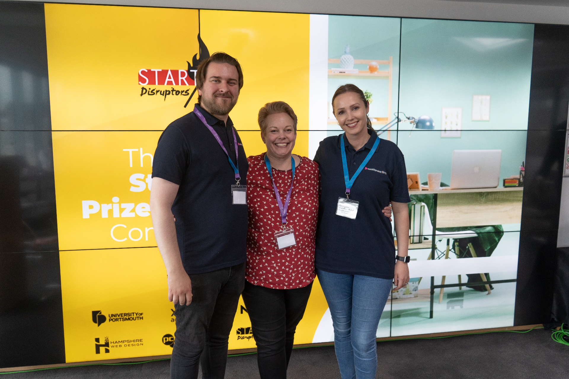 Becky Lodge with fellow organisers at the Startup Disruptors Prize Competition